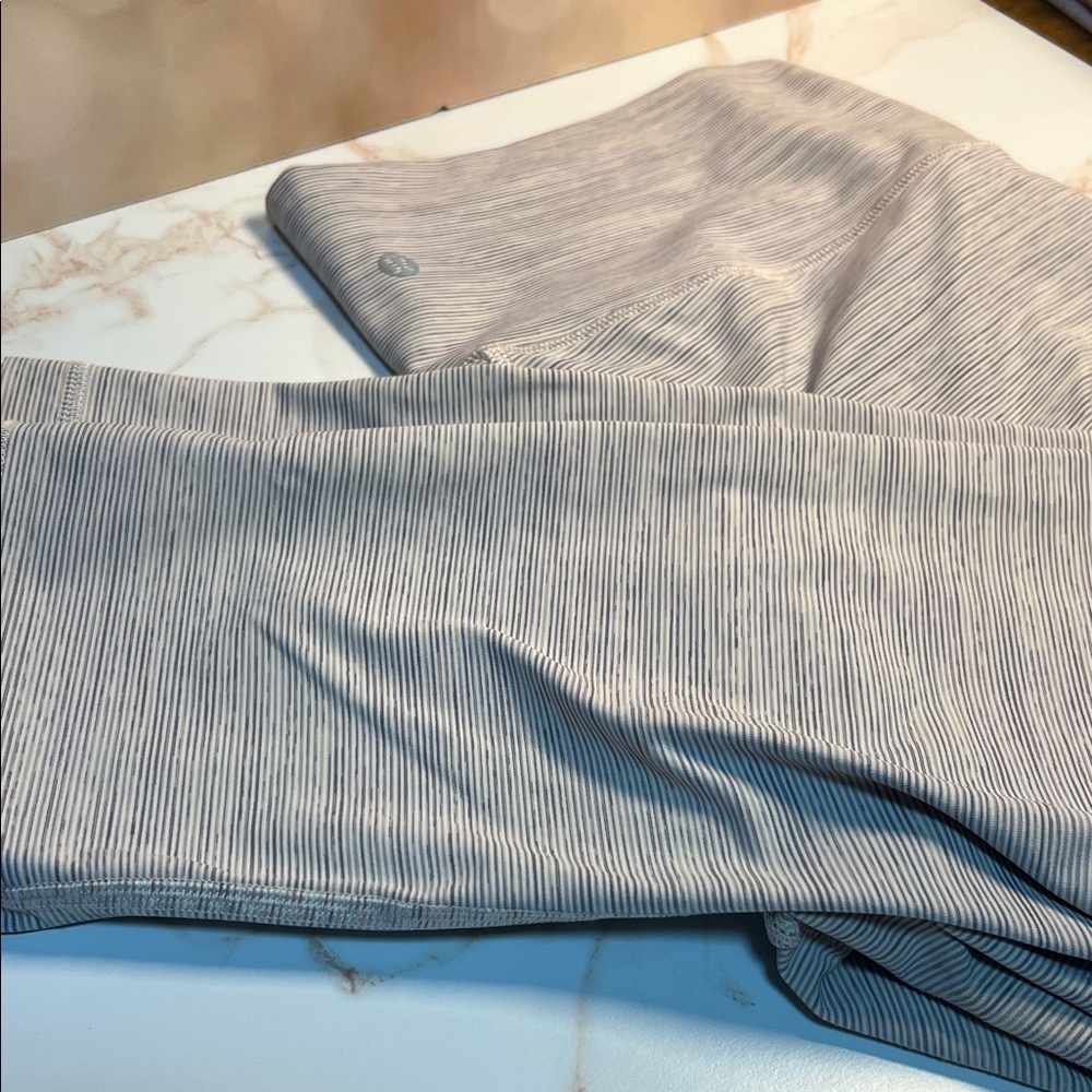 lululemon athletica Gray Striped Leggings